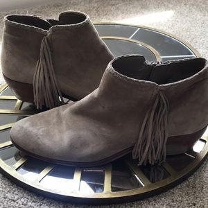 Sam Edelman finge booties, tan, 8
